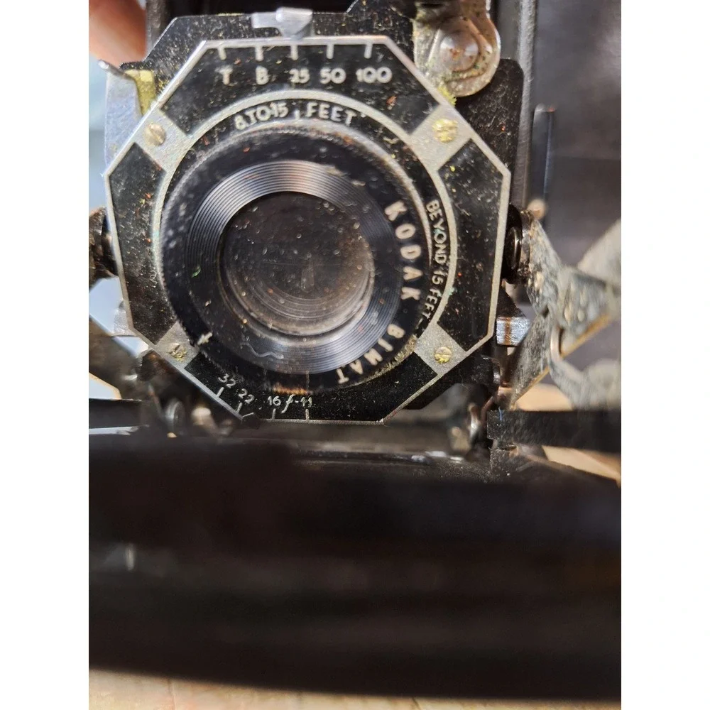Vintage 1937 Kodak Junior Six-16 Series II Folding Camera Kodak Bimat Lens Black